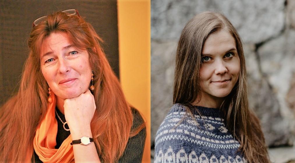 Läsambassadörerna Henrika Andersson och Amanda Audas-Kass 