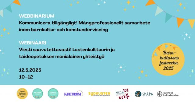 Webbinarium kring tillgänglig kommunikation inom barnkultur och konstundervisning